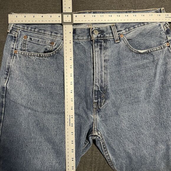 Levi's‎ 505 Jeans Regular Fit Straight Leg Blue Medium Wash Denim Men's 38 X 29 - Picture 4 of 9